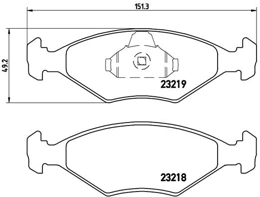 A.B.S. P 23 124 BREMBO Bremsbelagsatz, Scheibenbremse